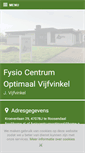 Mobile Screenshot of fysiocentrumoptimaal.nl